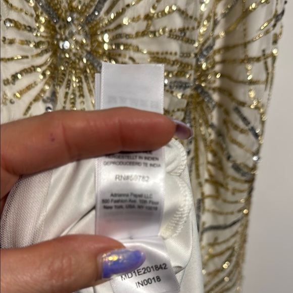 Aidan Mattox Stunning Gold Sequin Starburst Cocktail Dress Size 6‎ - Picture 7 of 8